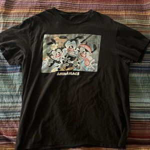 Men's Disney Animaniacs Cartoon Shirt Size XL Black